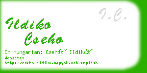 ildiko cseho business card